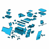 OEM 2015 Chevrolet Captiva Sport Console Assembly Diagram - 22875898