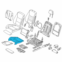 OEM 2019 BMW 430i Gran Coupe Foam Section, Basic, Seat Diagram - 52-10-7-243-537