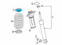 OEM 2020 Toyota Prius AWD-e Upper Spring Insulator Diagram - 48257-06030