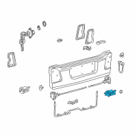 OEM 2000 Toyota Land Cruiser Hinge Diagram - 66110-60020