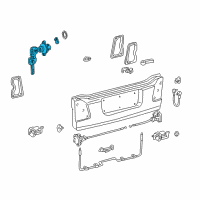 OEM Lexus LX470 Back Door Lock Cylinder & Key Set Diagram - 69055-60171