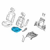 OEM Ford Police Interceptor Sedan Seat Cushion Pad Diagram - DG1Z-54632A22-E