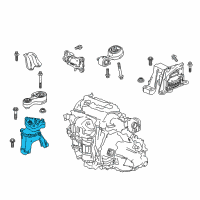 OEM Honda Accord Rubber Assembly, Engine Side Mounting Diagram - 50820-TVC-A31