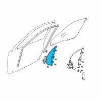 OEM 2003 Chevrolet Tracker Regulator, Front Side Door Window Diagram - 30021420