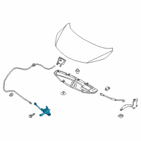 OEM 2014 Nissan Versa Male Assy-Hood Lock Diagram - 65601-3VV0A