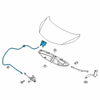 OEM 2017 Nissan Versa Cable Assembly-Hood Lock Control Diagram - 65620-1HL0A