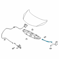 OEM 2018 Nissan Versa Note Rod Hood Support Diagram - F5771-3WCMA