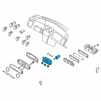 OEM 2005 Hyundai Tiburon Heater Control Assembly Diagram - 97250-2C500