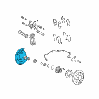 OEM 2001 Toyota Sequoia Splash Shield Diagram - 46503-34010