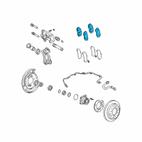 OEM 2003 Toyota Sequoia Rear Pads Diagram - 04466-60080