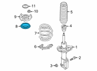 OEM Hyundai Ioniq 5 BEARING-STRUT Diagram - 54612-AR000