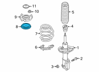 OEM 2022 Hyundai Ioniq 5 BEARING-STRUT Diagram - 54612-AR000