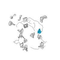 OEM 2003 Toyota Highlander Rear Insulator Diagram - 12371-20080