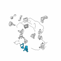 OEM 2001 Toyota Highlander Front Insulator Diagram - 12360-20080