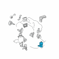 OEM 2002 Toyota Highlander Insulator Diagram - 12372-20070