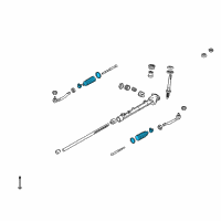 OEM Nissan Boot Kit-Manual Steering Gear Diagram - 48203-3U025