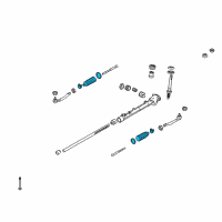 OEM 2011 Nissan Cube Boot Kit-Manual Steering Gear Diagram - 48203-3U025