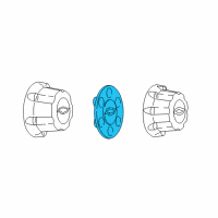 OEM 2003 Chevrolet Silverado 1500 Hub Cap Diagram - 9595261