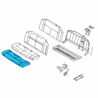OEM 2011 Ford E-350 Super Duty Seat Cushion Pad Diagram - 8C2Z-1663840-B