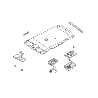OEM 1998 Nissan Pathfinder Bulb-Vanity Mirror Diagram - 96415-1P100