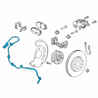 OEM 2018 Chevrolet Volt Front Speed Sensor Diagram - 39124497