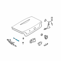 OEM 2003 BMW Z4 Gas Pressurized Spring, Trunk Lid Diagram - 51-24-7-016-186