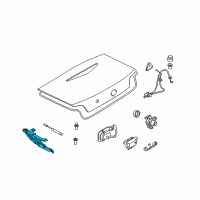 OEM 2004 BMW Z4 Left Trunk Lid Hinge Diagram - 41-62-7-202-567