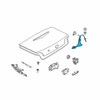 OEM BMW Bowden Cable, Trunk Lid Diagram - 51-24-7-197-487