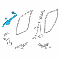 OEM 2015 Honda Fit Garnish Assy., R. FR. Pillar *NH882L* (PLATINUM GRAY) Diagram - 84101-T5R-A11ZA