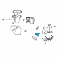 OEM Ram 1500 Bracket-Engine Mount Diagram - 68291383AB