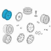 OEM 1999 Honda Civic Disk, Aluminum Wheel (15X6Jj) (Hitachi) Diagram - 42700-S5D-A61