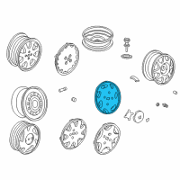 OEM 1997 Honda Civic Trim, Wheel (14") Diagram - 44733-S01-A00
