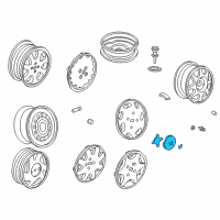 OEM 1998 Honda Civic Cap Assembly, Aluminum Wheel Center (142Mm) Diagram - 44732-SH2-000