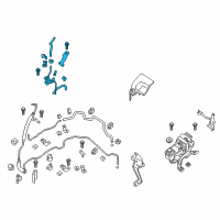 OEM 2016 Infiniti QX60 Power Steering Hose & Tube Assembly Diagram - 49721-3KA2A