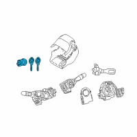 OEM 2021 Toyota Tacoma Cylinder & Keys Diagram - 69057-02720