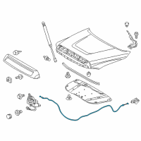 OEM Toyota Tundra Release Cable Diagram - 53630-0C030