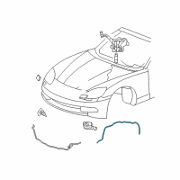 OEM Chevrolet Corvette Tube Asm-Headlamp Washer Solvent Container Filler Diagram - 10447308
