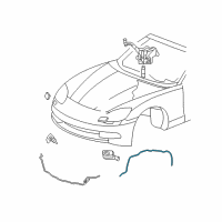 OEM 2006 Chevrolet Corvette Tube Asm-Headlamp Washer Solvent Container Filler Diagram - 10447308