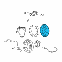 OEM Chrysler Sebring Bracket-Brake Backing Diagram - 5191298AA