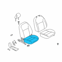 OEM 2020 Nissan Kicks Pad Assy-Cushion, Front Seat Diagram - 87311-5RL2A