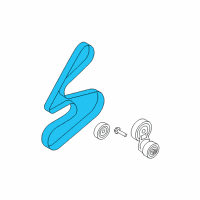 OEM 2009 Hyundai Santa Fe Serpentine Belt Diagram - 25212-3E001