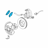 OEM 1995 Ford Mustang Rear Pads Diagram - 3R3Z-2200-AA