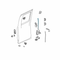 OEM 2003 GMC Sierra 2500 Rod-Rear Side Door Latch Diagram - 15722180