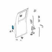 OEM 2001 GMC Sierra 3500 Handle, Outside Diagram - 15758171