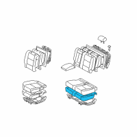 OEM 2006 Toyota Tundra Seat Cushion Pad Diagram - 71612-0C020