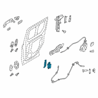 OEM Ford Transit Connect Interior Door Handle Diagram - DT1Z6126666AC