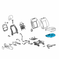 OEM 2015 Chevrolet Malibu Seat Cushion Pad Diagram - 23493960