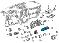 OEM 2021 Chevrolet Silverado 3500 HD Dash Control Unit Diagram - 84692240