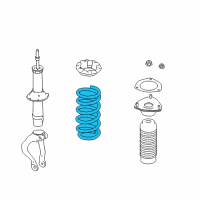 OEM Infiniti Q50 Front Suspension-Coil Spring Diagram - 54010-4GE0A