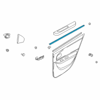OEM 2004 Hyundai Sonata Weatherstrip-Rear Door Belt Inside LH Diagram - 83231-38000